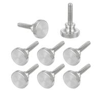 sourcing map M3x12mm Knurled Thumb Screws, 304 Stainless Steel Diamond Head Thumb Screws Metric Knurled Head Bolts with Shoulder Grip Knobs Hand Tighten Thread Fasteners, 11mm Dia. 8 Pcs