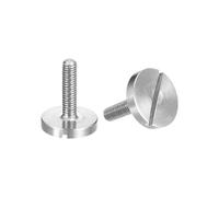 sourcing map M3x12mm Slotted Round Large Flat Head Screws, 10pcs 304 Stainless Steel Slotted Decoration Screws