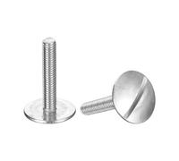 sourcing map M3x16mm Extra Large Flat Head Slotted Screws, 5pcs 304 Stainless Steel Round Head Bolts