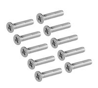 sourcing map M3x16mm Flat Head Machine Screws, Phillips Cross Screw, 304 Stainless Steel, Fasteners Bolts 50Pcs