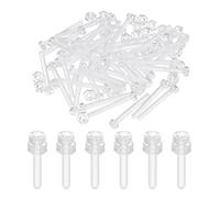 sourcing map M3x25mm Clear Acrylic Screws and Hex Nuts Kit, 40 Set PC Plastic Phillips Round Head Screw Metric Coarse Thread Bolts for Machine Accessories, Transparent