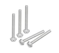 sourcing map M3x30mm Phillips Hex Head Flange Bolts, 30pcs 304 Stainless Steel Hexagon Phillips Flange Head Hex Bolts Machine Screws