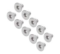 sourcing map M3x4mm Flat Head Machine Screws Inner Hex Screw 304 Stainless Steel Fasteners Bolts 40Pcs