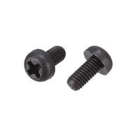 sourcing map M3x6mm Phillips Round Head Nylon Machine Screw Bolt Fastener Black 100pcs