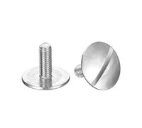 sourcing map M3x8mm Extra Large Flat Head Slotted Screws, 8pcs 304 Stainless Steel Round Head Bolts