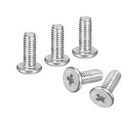 sourcing map M3x8mm Flat Round Head Phillips Head Screws, 120Pcs 304 Stainless Steel Phillips Drive Machine Screw, Full Thread, Bright Finish