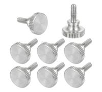 sourcing map M3x8mm Knurled Thumb Screws, 304 Stainless Steel Diamond Head Thumb Screws Metric Knurled Head Bolts with Shoulder Grip Knobs Hand Tighten Thread Fasteners, 11mm Dia. 8 Pcs