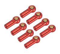 sourcing map M3xL19mm Lever Steering Linkage Tie Rod Ball Head Link Joint End for RC Crawler Car 8 Pcs, Red