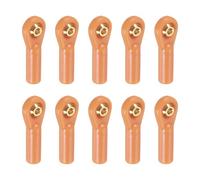 sourcing map M3xL27mm 2mm Center Hole RC Plastic Tied Rod Ends Link Ball Joint Head Kit Ball Head Link Joints Steering Linkage Upgrade Accessories for RC Crawler Car Pack of 10, Orange
