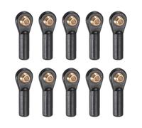 sourcing map M3xL27mm 3mm Center Hole RC Plastic Tied Rod Ends Link Ball Joint Head Kit Caged Ball Head Link Joints Steering Linkage Upgrade Accessories for RC Crawler Car Pack of 10, Black