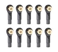 sourcing map M3xL30mm 3mm Center Hole RC Plastic Tied Rod Ends Link Ball Joint Head Kit Ball Head Link Joint with Shim Steering Linkage Upgrade Accessories for RC Crawler Car Pack of 10, Black