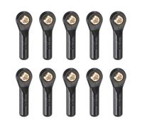 sourcing map M3xL32mm 3mm Center Hole RC Plastic Tied Rod Ends Link Ball Joint Head Kit Ball Head Link Joints Steering Linkage Upgrade Accessories for RC Crawler Car Pack of 10, Black