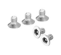 sourcing map M4-0.7 x 6mm Flat Head Torx Anti Theft Machine Screws, 25 Pcs 304 Stainless Steel, Torx Drive, Countersunk Head, Full Thread, Silver