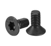 sourcing map M4-0.7 x 8mm Flat Torx Head Machine Screws, 100Pcs 10.9 Grade Carbon Steel Countersunk Torx Anti Theft, Black Oxide Finish, Full Thread