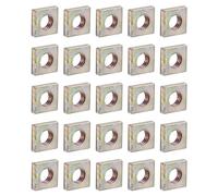 sourcing map M4-0.7x2.2 Square Nuts, Carbon Steel Zinc Plated Coarse Thread Square Nuts Fasteners for Home Repairs and Professional Engineering, Colorful 300pcs
