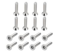 sourcing map M4-0.7x20mm Flat Head Torx Security Screws, 16Pcs 304 Stainless Steel Anti Theft Machine Screws, Torx Drive, Countersunk Head, Full Thread