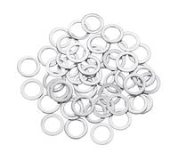 sourcing map M4 304 Stainless Steel Flat Washers, 50pcs 4x6x0.3mm Ultra Thin Flat Spacers for Screw Bolt, Electronic Repair, Automotive