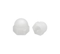 sourcing map M4 Cap Nut, Hex Acorn Dome Head Nuts for Screws Bolts Nylon White 20 Pcs