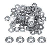 sourcing map M4 Cone Cup Countersunk Washers,Hole Dia 4mm/0.16" Aluminum Gaskets Cup Head Washer Gasket for Screw RC/FPV/PC/Drone/Mechanical Accessories Model Parts,Pack of 30(Silver)