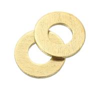 sourcing map M4 Flat Washer, 120 Pcs Brass Ring Flat Washers 9mm OD 0.8mm Thick Metal Sealing Gasket Ring for Screws Bolts Nuts
