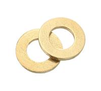 sourcing map M4 Flat Washer, 240 Pcs Brass Ring Flat Washers 8mm OD 0.8mm Thick Metal Sealing Gasket Ring for Screws Bolts Nuts