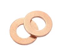 sourcing map M4 Flat Washer, 36 Pcs Copper Ring Flat Washers 8mm OD 1mm Thick Metal Sealing Gasket Ring for Screws Bolts Nuts