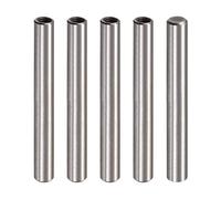 sourcing map M4 Internal Thread Dowel Pin 5pcs 6x55mm Chamfering Flat Carbon Steel Cylindrical Pin Bed Bookshelf Metal Devices Industrial Pins