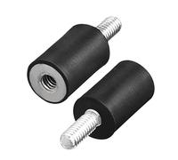 sourcing map M4 Male Female Rubber Mounts, Shock Absorber, for Motor Generator Compressor Garage Reverse Osmosis Pump Impact Air Generator Car Bobbins, D10mmxH15mm 4pcs