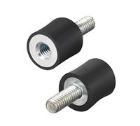 sourcing map M4 Male Female Rubber Mounts, Shock Absorber, for Motor Generator Compressor Garage Reverse Osmosis Pump Impact Air Generator Car Bobbins D10mmxH10mm 8pcs