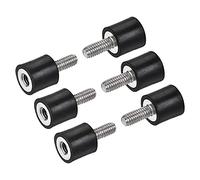 sourcing map M4 Rubber Mounts, 6pcs Male/Female Vibration Isolator Shock Absorber, for Garage Motor Air Compressor Car Boat Bobbins, D10mmxH10mm