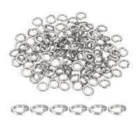 sourcing map M4 Spring Lock Washer, 304 Stainless Steel Split Lock Washers for Screws Bolts Cars Construction Machinery Silver Pack of 120
