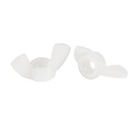 sourcing map M4 Wing Nuts Nylon Butterfly Nut Hand Twist Tighten Fasteners White 25pcs