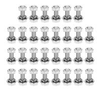 sourcing map M4 x 12mm 304 Stainless Steel Hex Head Screws Bolts, Nuts, Flat & Lock Washers Assortment Kit, Fully Threaded, Bright Finish for Home, Electronic, Machine, 30 Sets