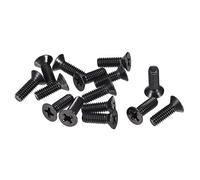 sourcing map M4 x 12mm Phillips Screw Fastener Black for Laptop PC TV Fan Switch 50pcs