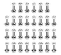 sourcing map M4 x 16mm 304 Stainless Steel Hex Head Screws Bolts, Nuts, Flat & Lock Washers Assortment Kit, Fully Threaded, Bright Finish for Home, Electronic, Machine, 30 Sets