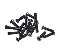 sourcing map M4 x 16mm Phillips Screw Fastener Black for Laptop PC TV Fan Switch 50pcs