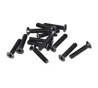 sourcing map M4 x 20mm Phillips Screw Fastener Black for Laptop PC TV Fan Switch 50pcs