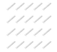 sourcing map M4 x 25mm Flat Countersunk Head Machine Screws 304 Stainless Steel Full Thread Phillips Drive Cross Screw for Furniture Connection Electrical Appliances (White, Pack of 20)