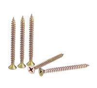 sourcing map M4 x 50mm Wood Screws Phillips Flat Head Carbon Steel Color Zinc Plated Self Tapping Screws 100pcs
