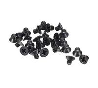 sourcing map M4 x 5mm Phillips Screw Fastener Black for Laptop PC TV Fan Switch 50pcs