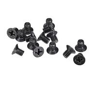 sourcing map M4 x 6mm Phillips Screw Fastener Black for Laptop PC TV Fan Switch 50pcs