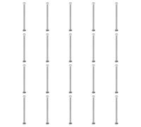 sourcing map M4 x 70mm 304 Stainless Steel Hex Head Screws Bolts, Nuts, Flat & Lock Washers Assortment Kit, Fully Threaded, Bright Finish for Home, Electronic, Machine, 20 Sets