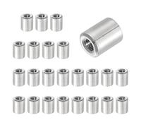 sourcing map M4x0.7x8mm Round Coupling Nuts 24Pcs Silver
