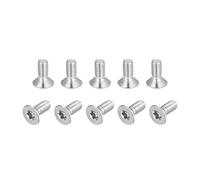 sourcing map M4x10mm Torx Security Machine Screws, 10pcs 316 Stainless Steel Countersunk Head Tamper Proof Screw Fasteners Bolts