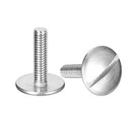 sourcing map M4x16mm Extra Large Flat Head Slotted Screws, 2pcs 304 Stainless Steel Round Head Bolts