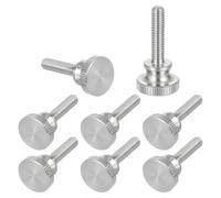 sourcing map M4x16mm Knurled Thumb Screws, 304 Stainless Steel Diamond Head Thumb Screws Metric Knurled Head Bolts with Shoulder Grip Knobs Hand Tighten Thread Fasteners, 12mm Dia. 8 Pcs