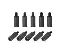 sourcing map M4x20mm+6mm Male-Female Hex Nylon PCB Motherboard Spacer Standoff for FPV Drone Quadcopter, Computer & Circuit Board Black 25pcs