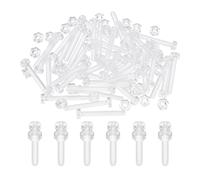 sourcing map M4x25mm Clear Acrylic Screws and Hex Nuts Kit, 40 Set PC Plastic Phillips Round Head Screw Metric Coarse Thread Bolts for Machine Accessories, Transparent