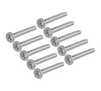 sourcing map M4x25mm Flat Head Machine Screws Phillips Cross Screw 304 Stainless Steel Fasteners Bolts 50Pcs