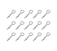 sourcing map M4x30mm Eye Hooks Screws Bolts Kit, 15pcs Carbon Steel Hanger Eyelet Hooks Screw with Hex Nuts for Metal Hook, Wood Terminal Ring Hooks